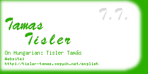 tamas tisler business card